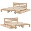 Solid Wood Bed without Mattress 135 x 190 cm Pine Wood