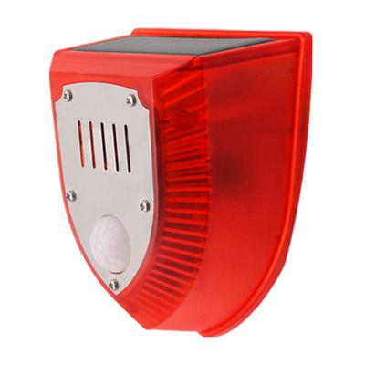 Outdoor Solar Alarm with Motion Sensor Gunshot Sounds & Dog Barking Sound & Strobe Light Security Alarm Siren for Farm Barn Yard