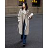 Women's Academy Style Pleated Trench Coat