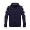 Fleece-Lined Women's Hooded Jacket with Embroidered Uniform Design and Stand-Up Collar