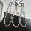 Handmade Exquisite Tulip & Butterfly Rice Bead Phone Chain with CCD Pendant