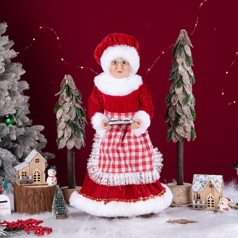 Christmas Baker Mrs. Claus Plush Ornament