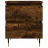 Nightstand Smoked Oak 40x35x50 cm Engineered Wood