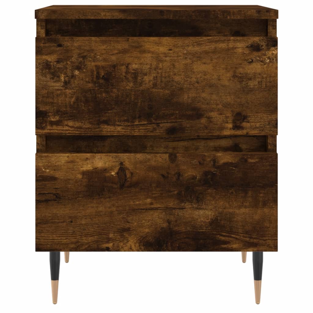 Nightstand Smoked Oak 40x35x50 cm Engineered Wood