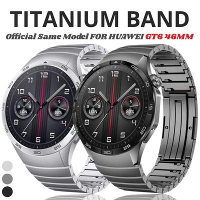 1:1 Pulseira de Titânio de Luxo Sem Lacunas Para Huawei Watch GT6 Pro 46mm Pulseira de Metal para Huawei Watch GT 6 46mm Pulseira de Relógio Especializada de Liberação Rápida