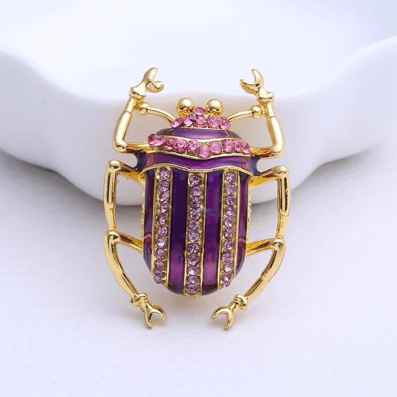 Rhinestone Bee Brooch for Women Unisex Pearl Beetle Pin Enamel Insect Lapel Pin Banquet Party Backpack Gifts Jewelry Accessories