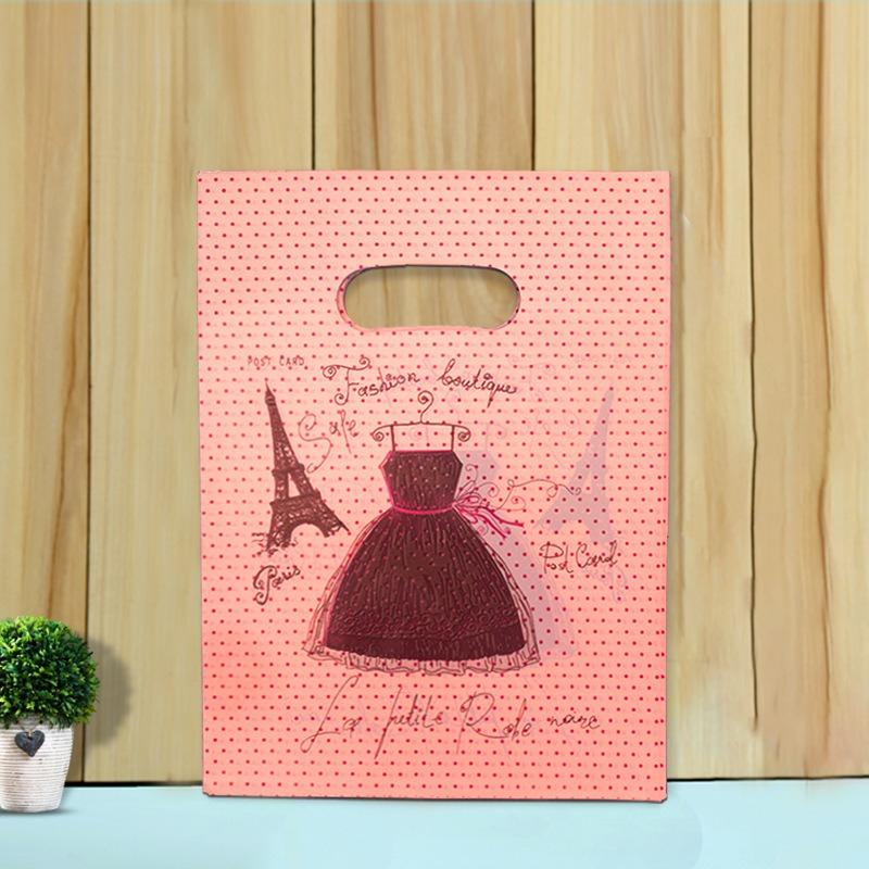 Various Styles Colorful Printed Pattern Accessory Bags Cute Cartoon Plastic Bag T-shirt Socks Facial Mask Cosmetics Magazine Packaging Sack Handbag