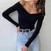 Women's Clothing Sexy Royal Sister Style T-shirt Spring and Summer One-word Collar Off-the-shoulder Temperament Short Top