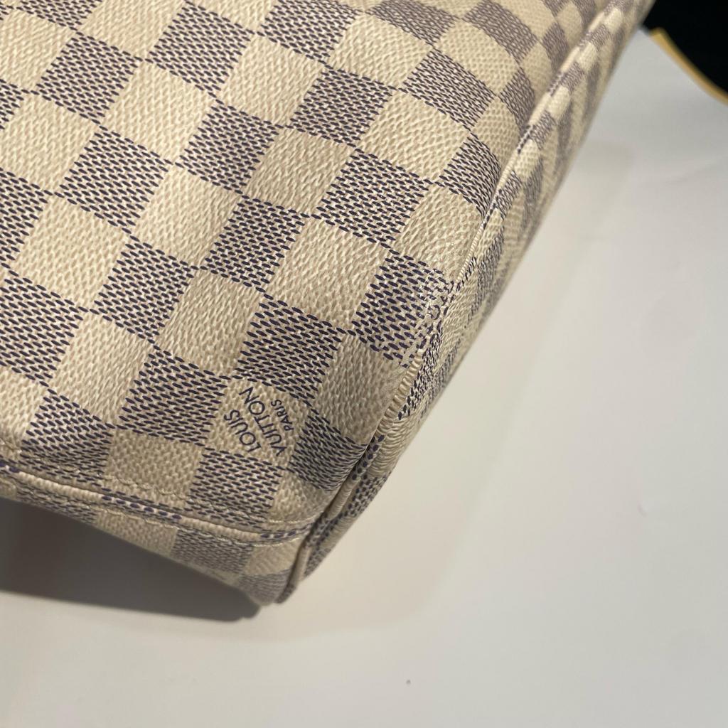[Gebraucht] Neverfull PM Schachbrett beschichtetes Canvas Leder Tragetasche - Sehr gut #1P64B72