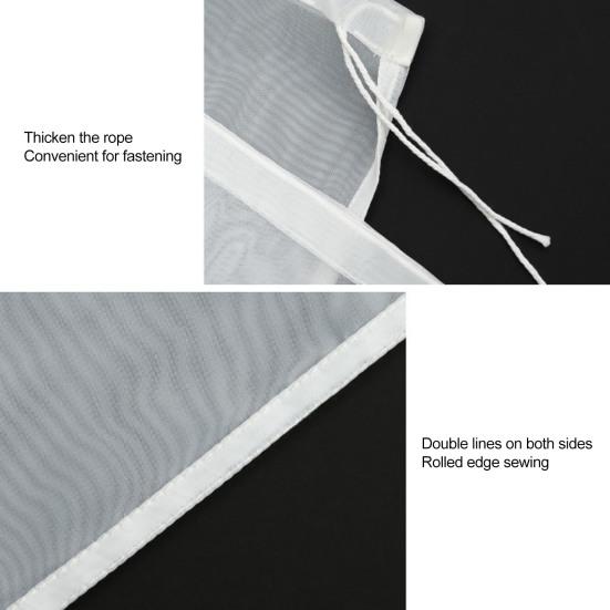 4Pcs Nylon Filter Bag Food-Grade Reusable Mesh Strainer for Nut Milk Cold Brew Coffee Juice Yogurt Strainer Bags Washable Kitchen Helper