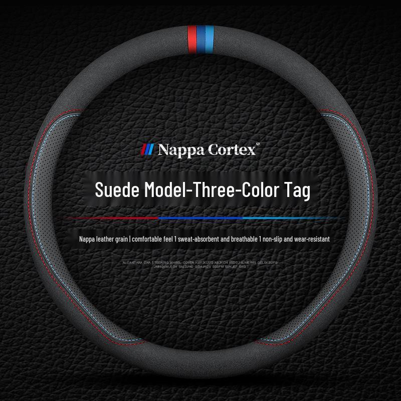 Genuine Leather Steering Wheel Cover for Baojun Models 730, 510, 560, 310W, 530, E200, and 630 - All-Season Use