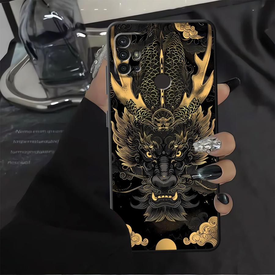 Cool Dragon Case for Motorola Moto G52 G60s G53 G30 G51 G73 Edge 20 Pro 30 Lite G22 Edge40 G50 G71 G32 Phone Cover