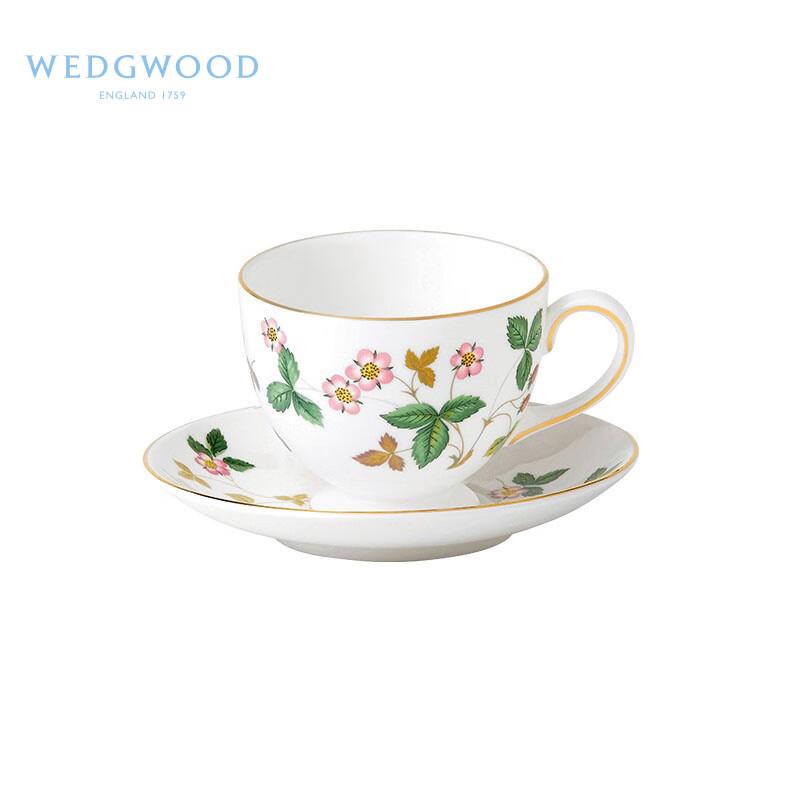 WEDGWOOD Wild Strawberry Bone China Teacup & Saucer Set