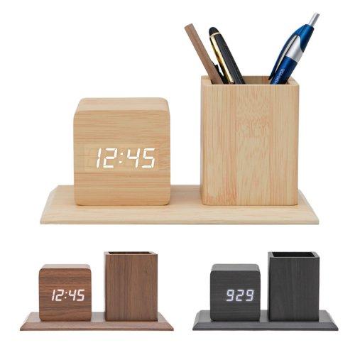 

[USEBEE] USEBEE Cozmi Double LED Clock Natural