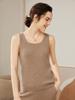 Women's Pure Cashmere Knit U-Neck Camisole Vest - Short, Sleeveless Base Layer for Spring & Autumn.