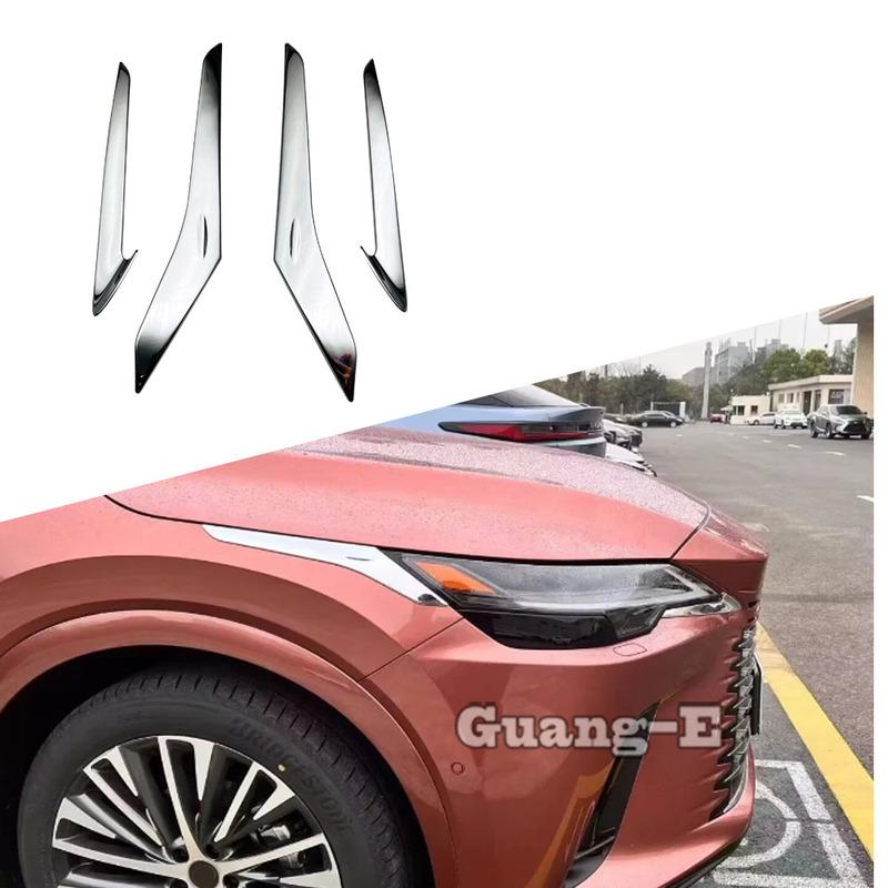 For Lexus RX 350 350h 450h+ 500h 2024 ABS Mirror Car Headlight Eyebrow Light Cover Trim Cover Trim 4Pcs Accessories
