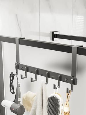 Über Tür Haken Aufhänger Lang Weiß Glas Badezimmertür Ohne Bohren Haken Aufhänger Flur Schlüsselhalter Garderobe Für Taschen Türhänger Hängen