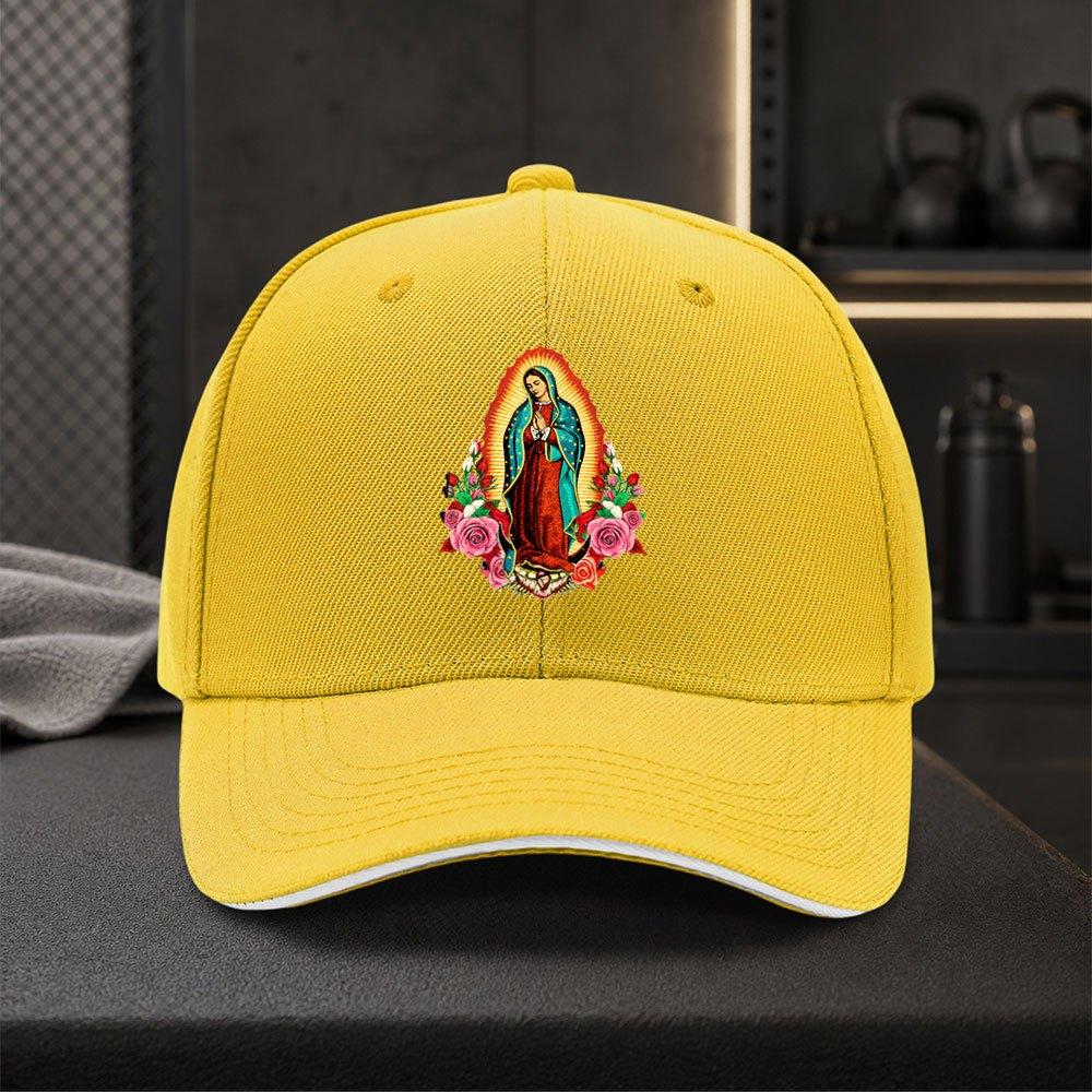 Casquette de Baseball Snapback Réglable Notre-Dame de Guadalupe pour Unisexe Légère Religieuse HipHop Chapeau d'Extérieur