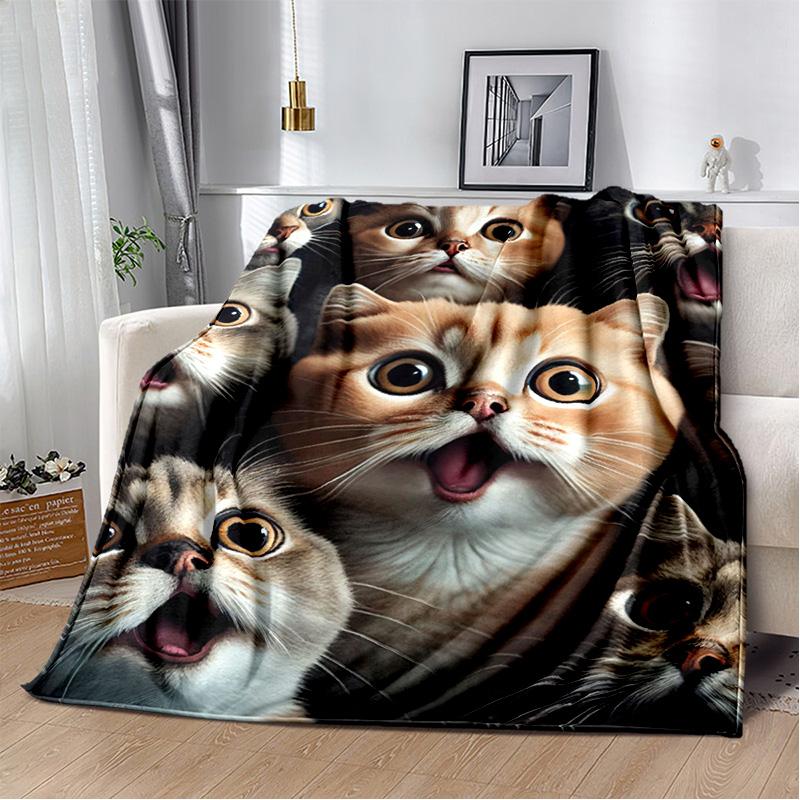 29 Stil Cartoon Niedliche Glückskatze, Perserkatze, Ragdoll Decke, Weiche Überwurfdecke für Zuhause Schlafzimmer Bett Sofa Überwurfdecke Kinder