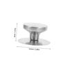 LALADEFIEE 2-Piece Replacement Pot Handles, Lid Knobs, Heat-Resistant Plastic, Boston Shape, 5.6*4*2.6cm (Silver)
