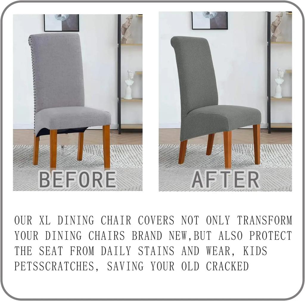 Huse Scaun Mărimi Mari Spătar Înalt Mari Husă Scaun Birou Bucătărie Ajustabilă Scaun cu Șezut Husă Spandex pentru Banchet Acasă