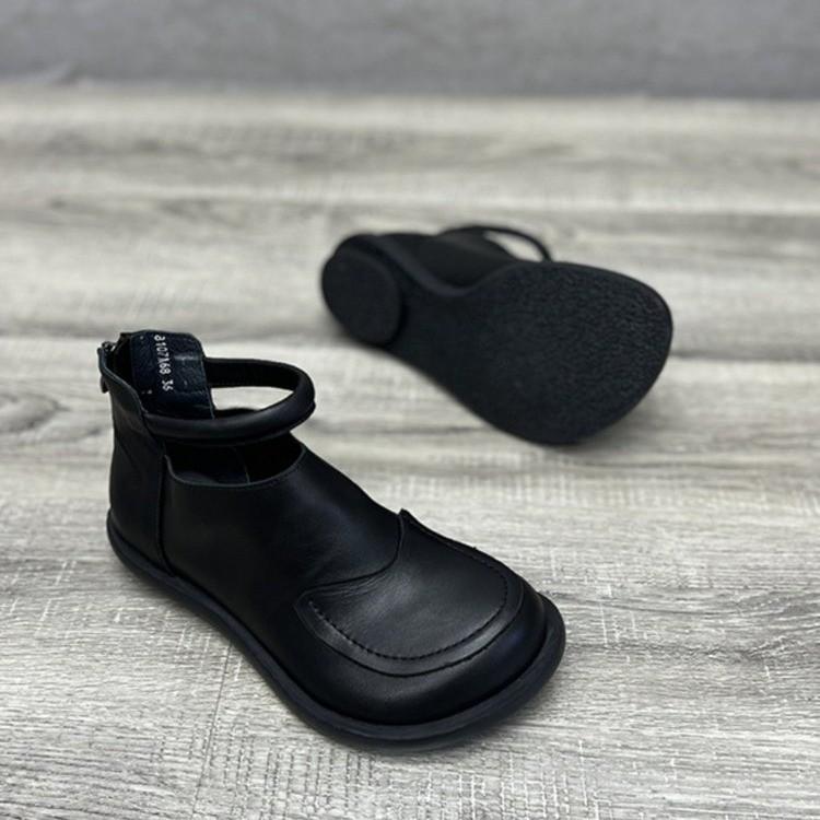 

2025 весна и осень литературные туфли короткие ботинки ретро ручной работы одинарные туфли одинарные ботинки большая голова мягкая подошва обувь круглый носок британские высокие ботинки 40 чёрный