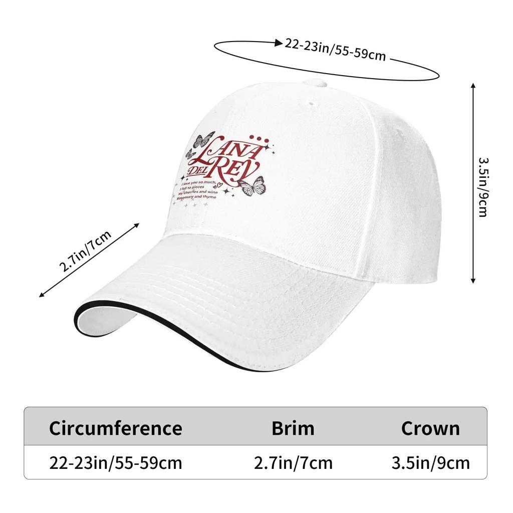 Lana Del Rey Sun Baseball Cap Summer Men Women Design Hip Hop Hats Hot Sale Streetwear Kpop Rock Snapback Cap