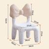 Nordic Style Cute Plastic Bow Shaped Backrest Cartoon Office Desk Chair Child Dining Chair  Bedroom Living Room Stool Furniture
