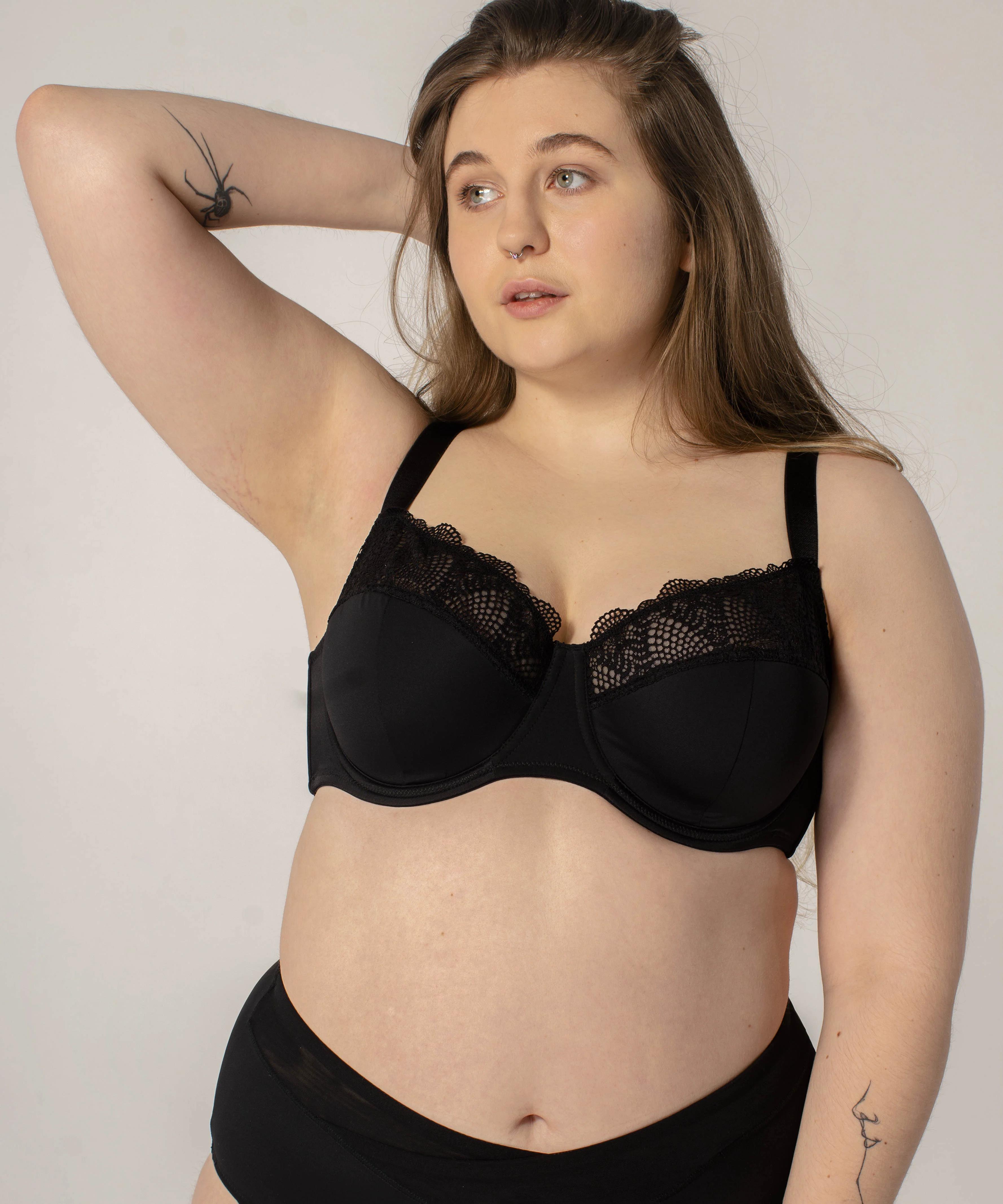 

Бюстгальтер із ущільненою чашкою brabrabra (85338) 80E прозорий колір чорний