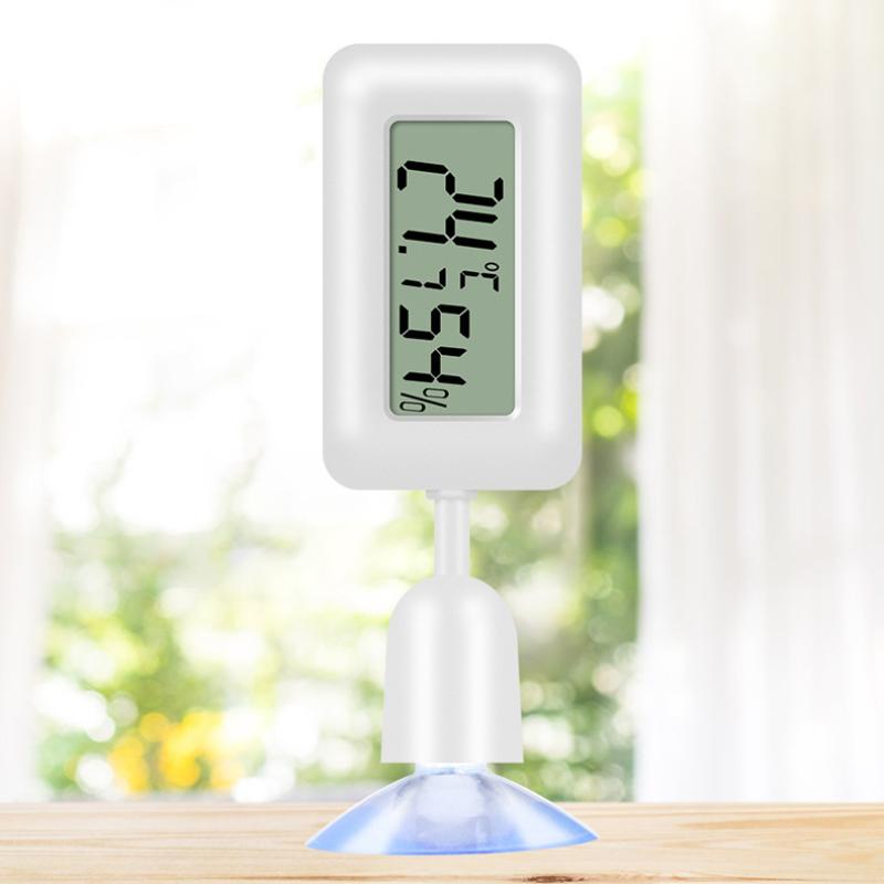 

360° Rotating Luminous Digital Reptile Thermometer Hygrometer With Suction Cup Temperature Humidity Meter Accessories one size