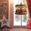 2D Santa Carousel Pendant Holiday Home Window Car Christmas Tree Decoration Pendant Acrylic Handcrafted Art Ornament