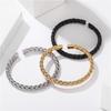 Titanium Steel Jewelry - Twisted Braid Steel Wire Open Bracelet for Men - Simple and Elegant Style - Stainless Steel