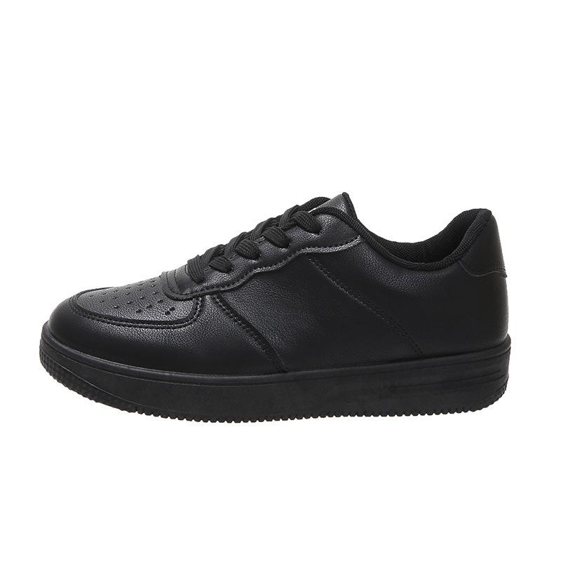 

Students spring and autumn Hong Kong style heightening casual shoes sports shoes 22 new lace-up muffin sole single shoes 40 чорний