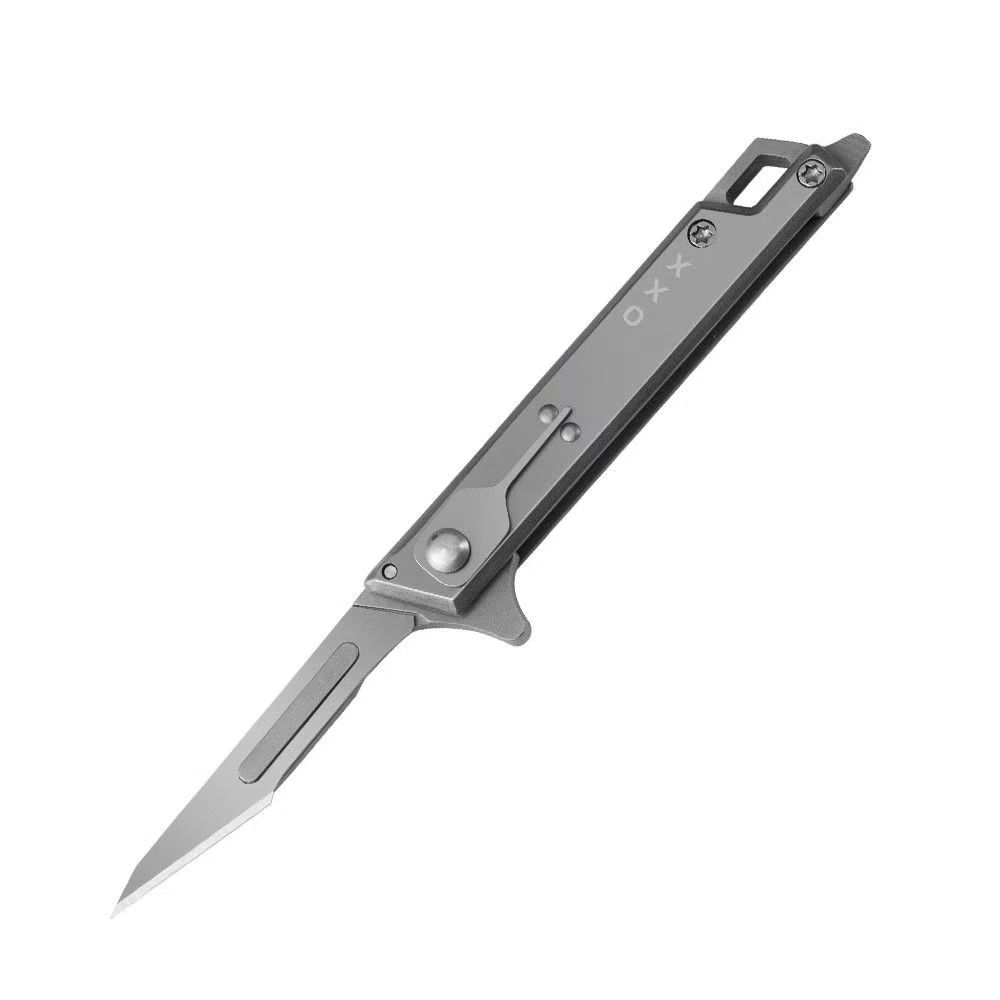 NEW NO11 Replaceable Blades Scalpel Folding Knife Quick Open Bottle Opener Keychain EDC Folding Knife 10 Blade Free Useful Tool