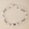 Double Layered Twisted Mixed Color Imitation Pearl Necklace, French Sweater Chain, Light Luxury Collarbone Chain, Party Gift