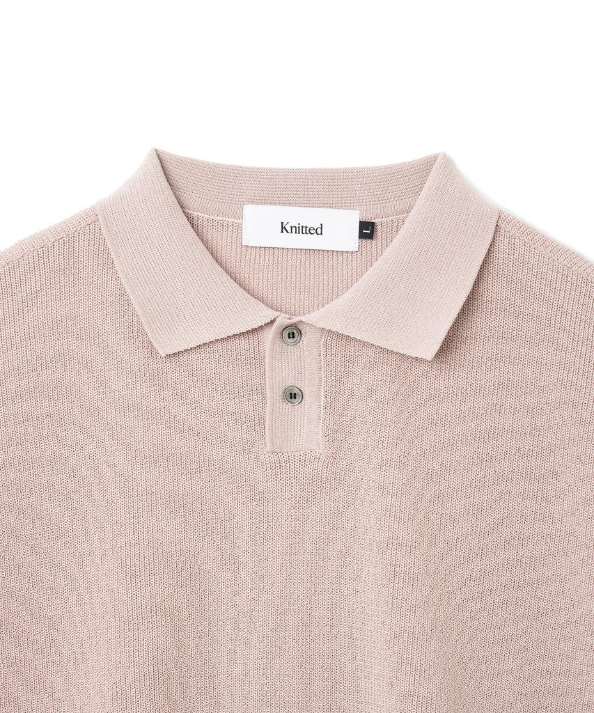 KNITTED Coolever Pk Short Sleeve Knit Tee Pink