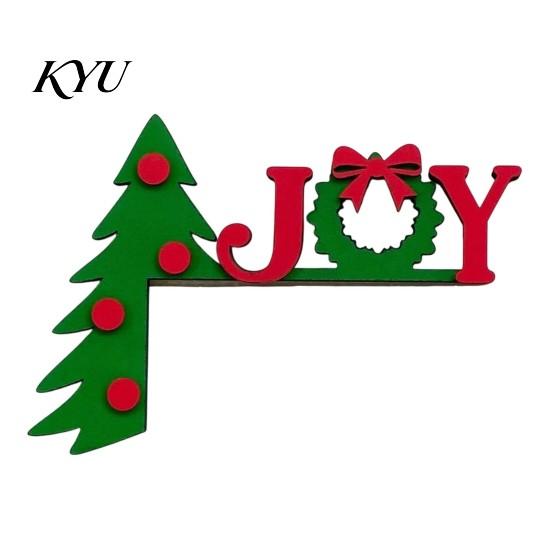 Gingerbread House Decor Christmas Wooden Door Corner Sign, L Shaped Festive Hanging Ornament Indoor Holiday Wall Art for Party, Santa Reindeer