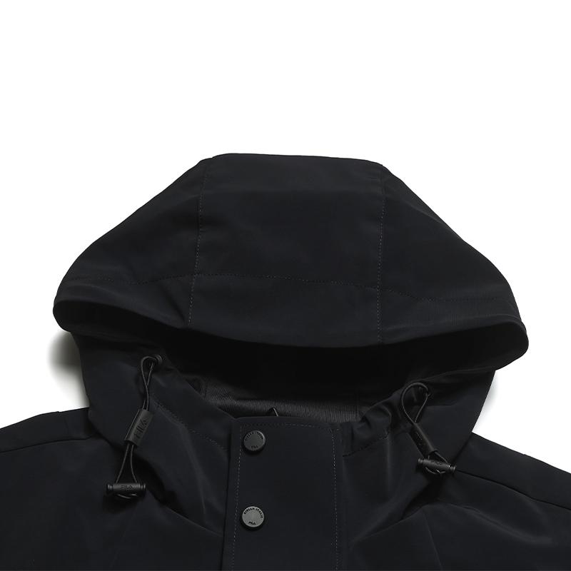 FILA Heritage Fashion Casual Versatile Long Sleeve Hooded Jacket Men jackets F61M618799ABK
