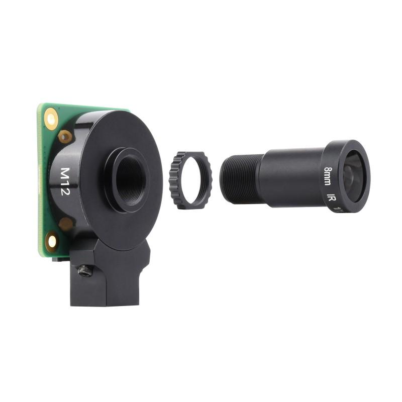M12 High Resolution Lens, 12MP, 69.5° FOV, 8mm Focal Length, Compatible with Raspberry Pi High Quality Camera M12