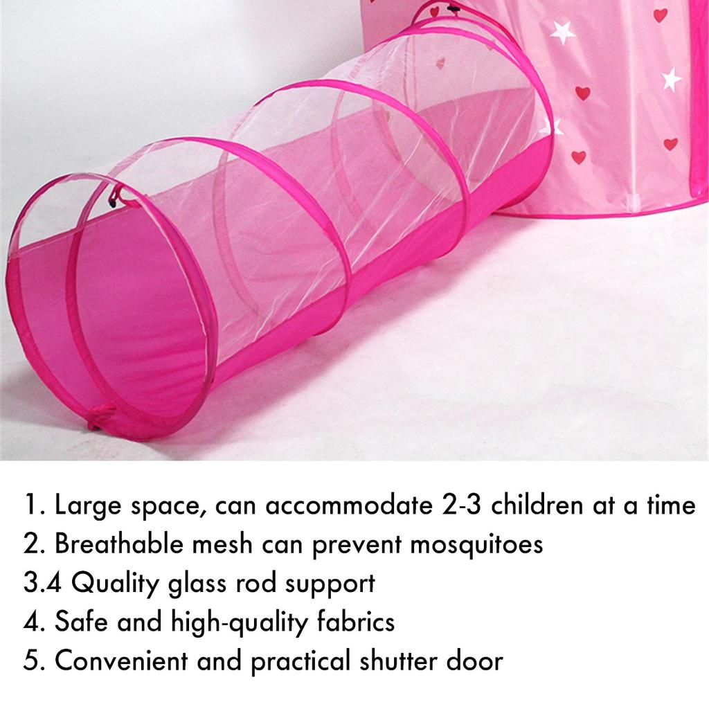 Pink Princess Style Kids Play Tent and 