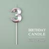 Gold and Silver Number Candles for Birthday Cakes - Pink Exquisite Design