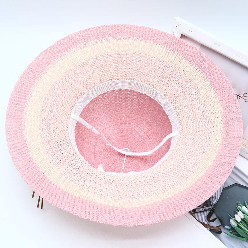 New Straw Hat Women's Outdoor Sunshade Sunscreen Hat Big Brim Trendy Vacation Beach Hat Breathable Cool Hat