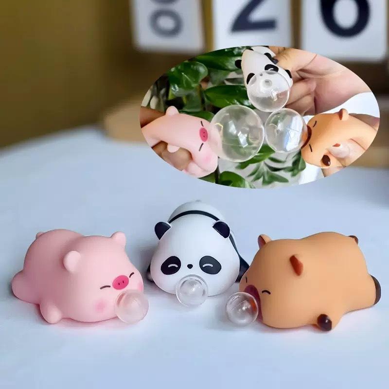 Cute Animal Bubble Squeeze Toys, Panda & Pig Slow Rebound Squishies Office Gags And Stress Relief For Pranks