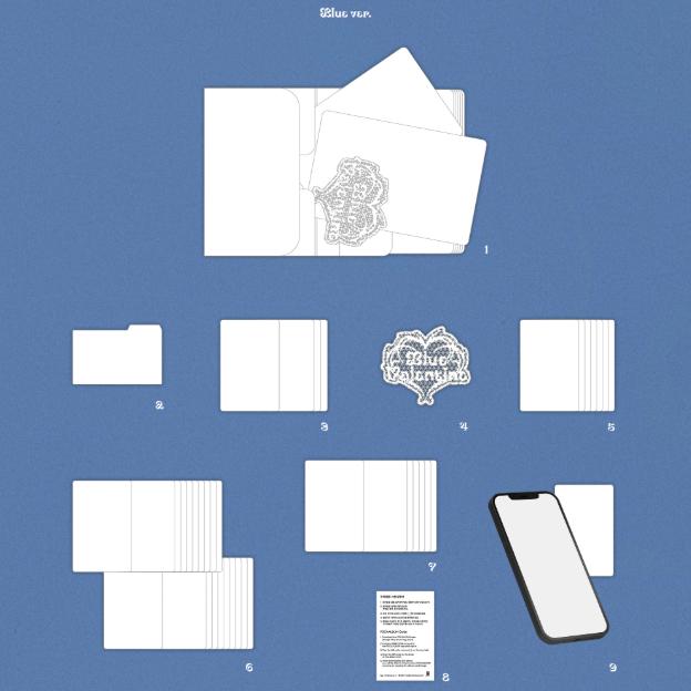 Pre-order NMIXX 1st Full Album Blue Valentine Platform Album ver. & SHOP POB