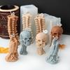 Halloween Skull Candle Silicone Mold Table Ornament Mould DIY Plasters Mold