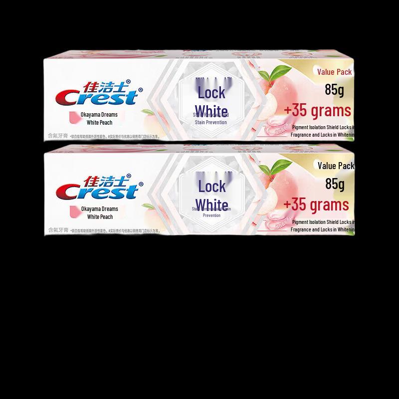 Crest White Peach Whitening Toothpaste Twin Value Pack