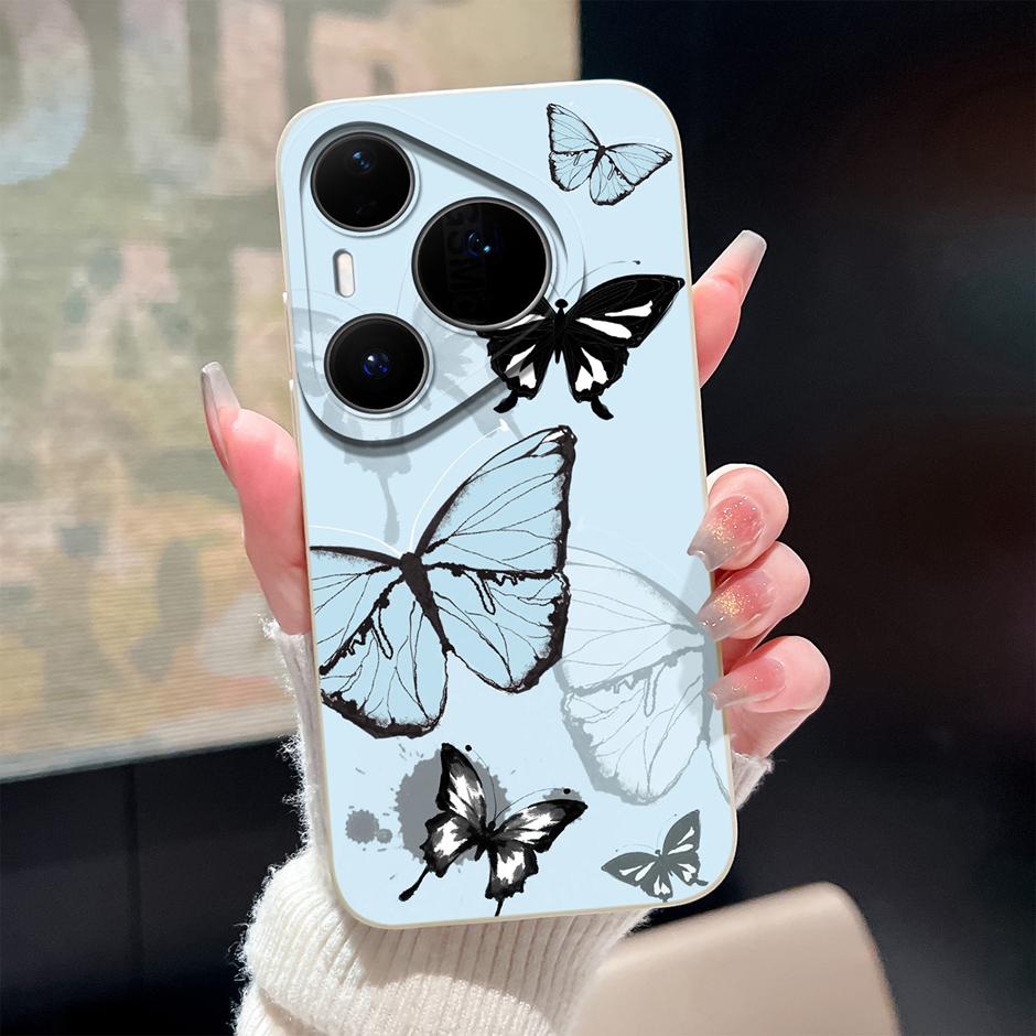 Case For Huawei Pura 80 Pro Plus Ultra Cartoon Heart Soft Silicone Shockproof Bumper Cover For HuaweiPura80ProPlus 80Ultra Funda