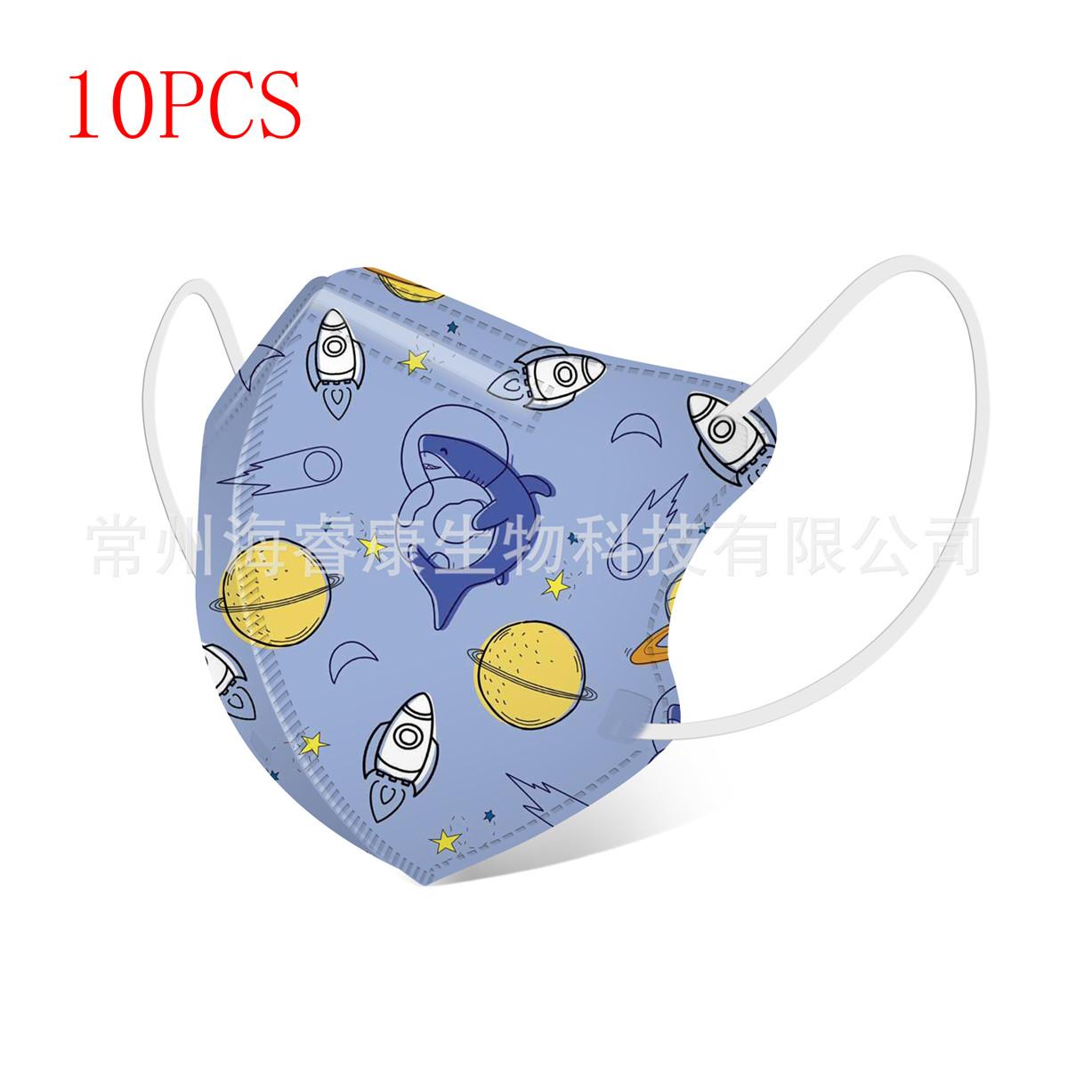 10PCS/20PCS Child Kids Disposable Face Masks 4 Layers Anti-Dust Pollution Mask Meltblown Dustproof Cartoon Bear dolphin Masks
