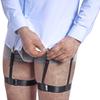1 Paar Herren Hemdhalter Gürtel mit rutschfesten Verschlussclips halten das Hemd eingesteckt Bein Oberschenkel Strumpfhalter Verstellbarer Verschlussriemen