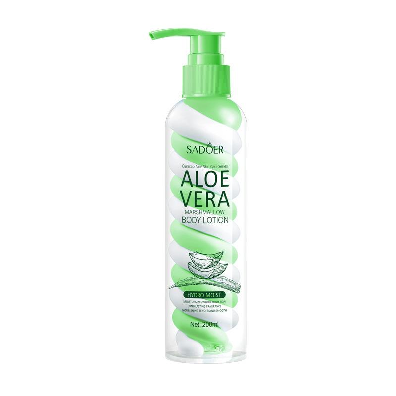 SADOER Vanilla Marshmallow Body Lotion: 24H Deep Hydrating Moisturizer for Dry & Rough Skin, Non-Greasy & Smooth, 200ml